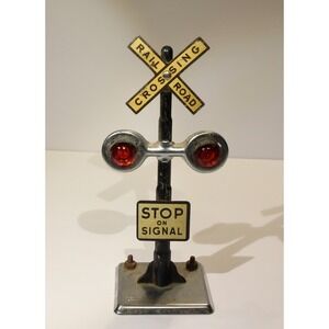 Vintage O Gauge  Railaroad Crossing Stop on Signal Light. No Box (K)
